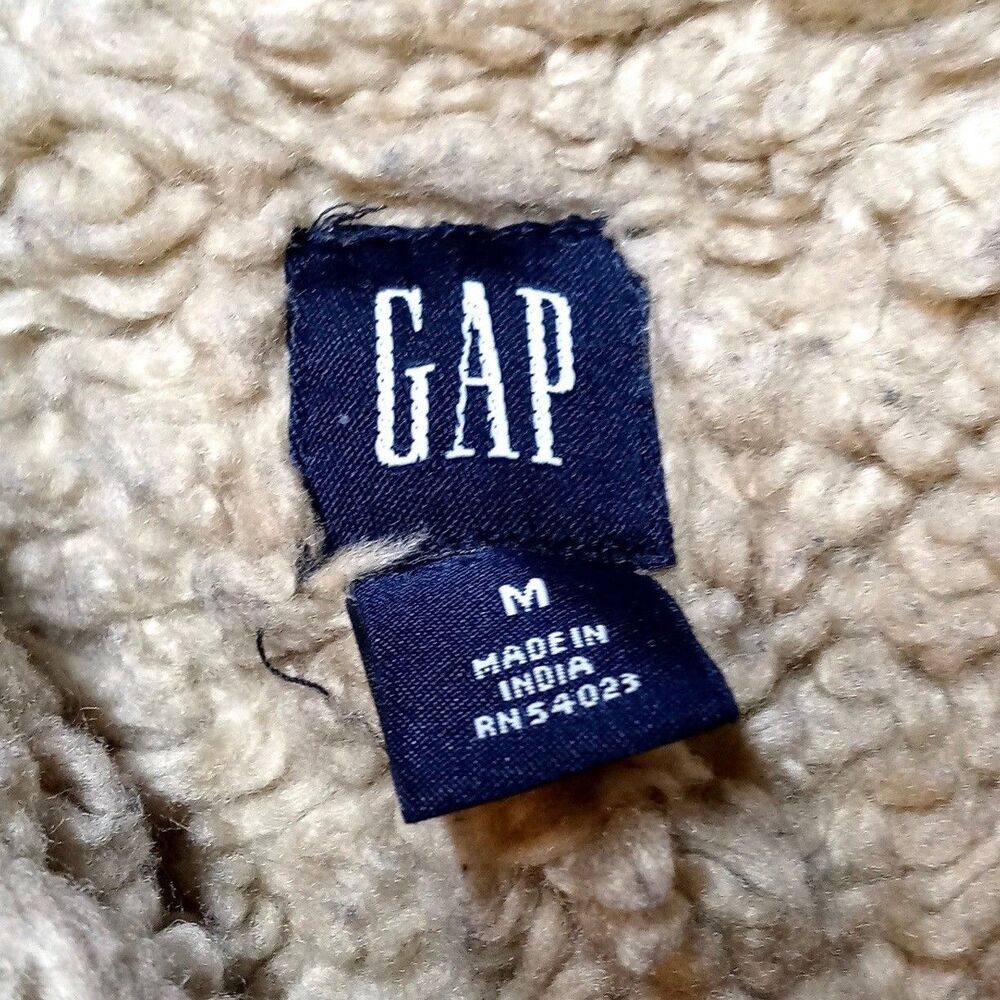 GAP Women’s Insulated Sherpa Lined Trucker Velour Y2K Jacket Size MEDIUM - Picture 5 of 8